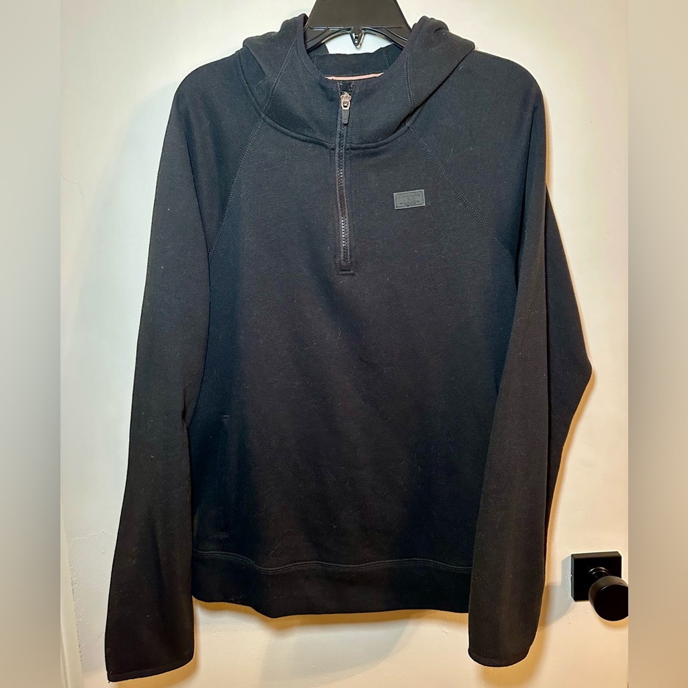 Abercrombie & Fitch black half zip hoodie sweatshirt XL
